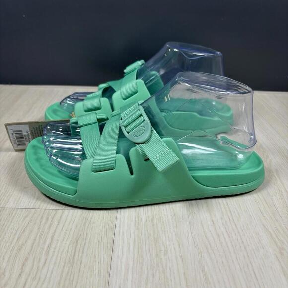 NEW Chacos Chillos Kids Slides - Jade Green - Size 6 - Adjustable Straps - Picture 1 of 6